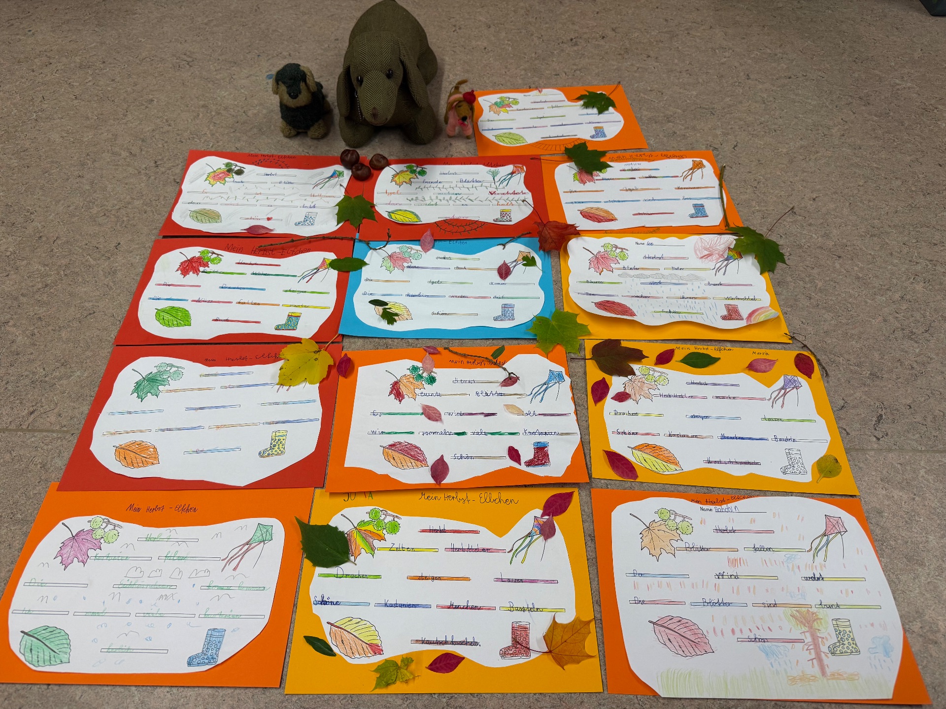 Herbst-Elfchen der Klasse 3a